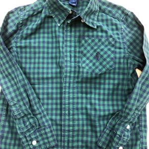 Polo green plaid long sleeve size 5